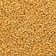 Miyuki rocailles Perlen 15/0 - Duracoat galvanized yellow gold 15-4203
